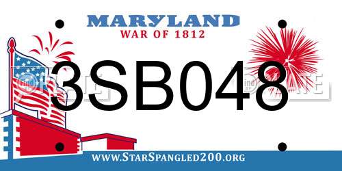 3SB048 Maryland License Plate