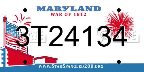 3T24134 Maryland License Plate