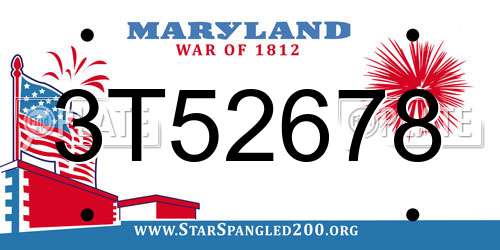 3T52678 Maryland License Plate