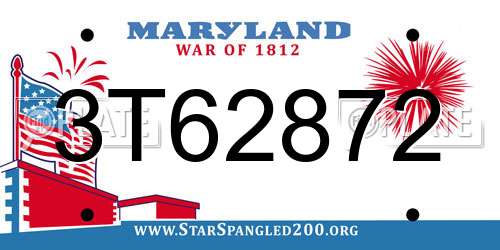 3T62872 Maryland License Plate