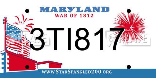 3TI817 Maryland License Plate