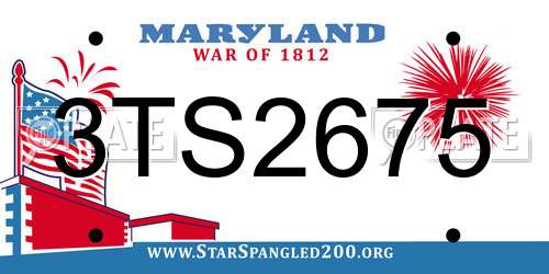 3TS2675 Maryland License Plate