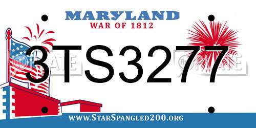 3TS3277 Maryland License Plate