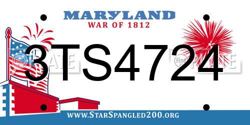 3TS4724 Maryland License Plate