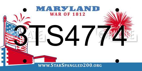 3TS4774 Maryland License Plate
