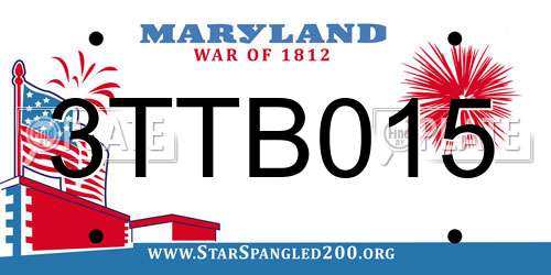 3TTB015 Maryland License Plate