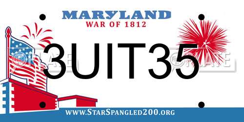 3UIT35 Maryland License Plate