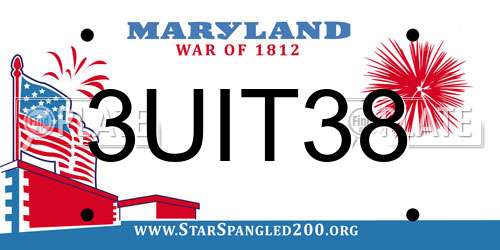 3UIT38 Maryland License Plate