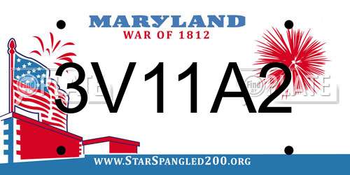 3V11A2 Maryland License Plate
