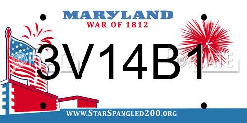 3V14B1 Maryland License Plate