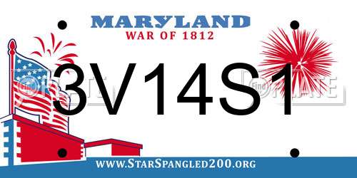 3V14S1 Maryland License Plate