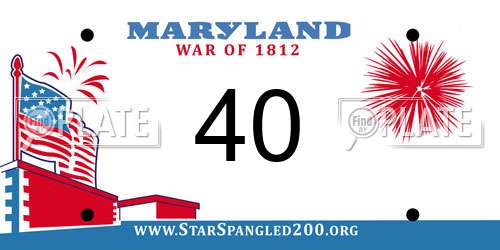 40 Maryland License Plate