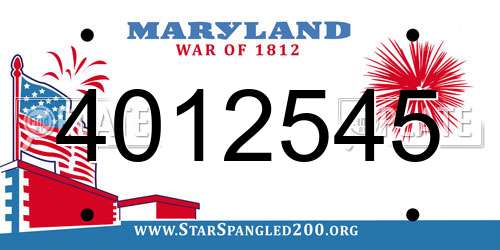 4012545 Maryland License Plate