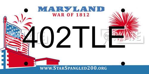 402TLE Maryland License Plate