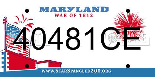 40481CE Maryland License Plate