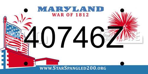 40746Z Maryland License Plate
