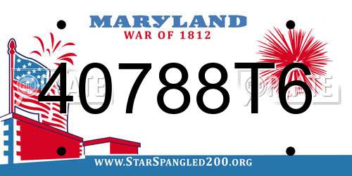 40788T6 Maryland License Plate