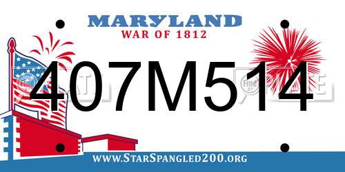 407M514 Maryland License Plate