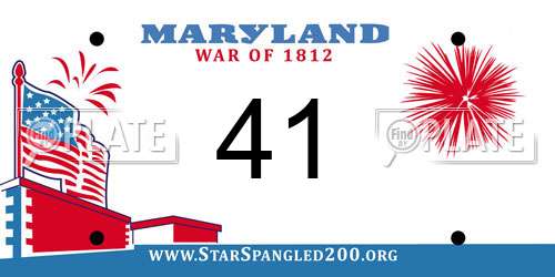 41 Maryland License Plate