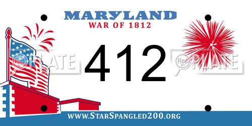 412 Maryland License Plate