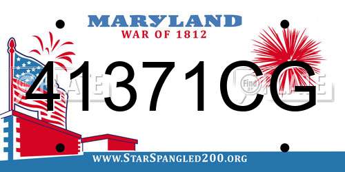 41371CG Maryland License Plate