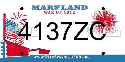 4137ZC Maryland License Plate