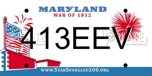 413EEV Maryland License Plate
