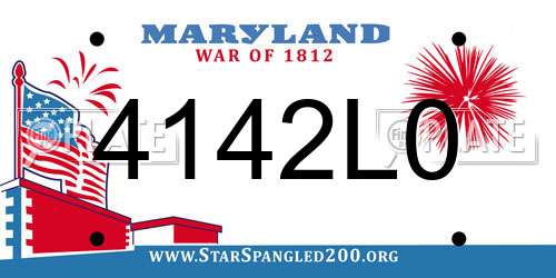 4142L0 Maryland License Plate