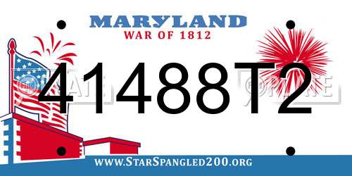 41488T2 Maryland License Plate