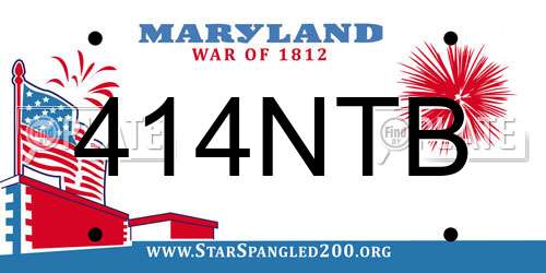 414NTB Maryland License Plate