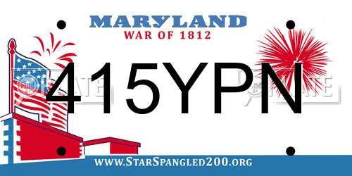 415YPN Maryland License Plate