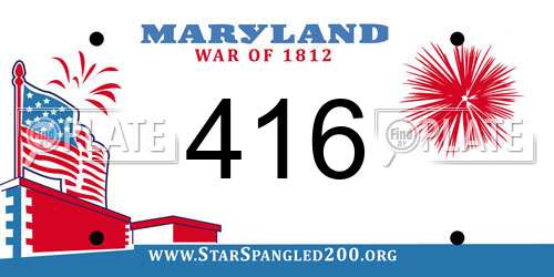 416 Maryland License Plate