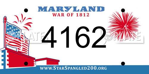 4162 Maryland License Plate