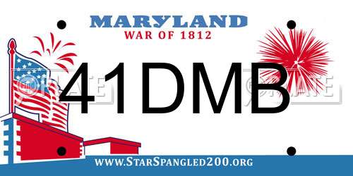 41DMB Maryland License Plate
