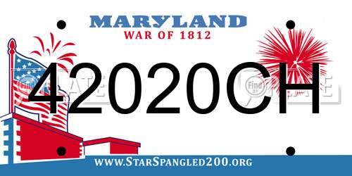 42020CH Maryland License Plate