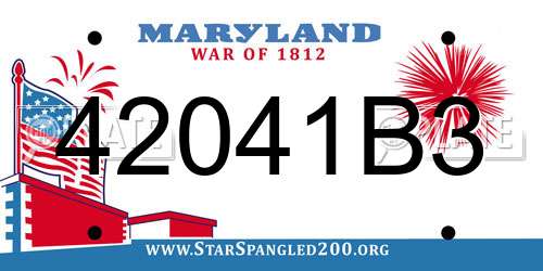 42041B3 Maryland License Plate