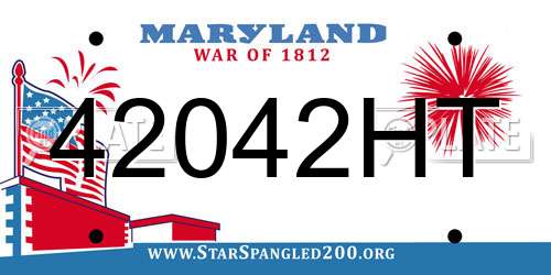 42042HT Maryland License Plate