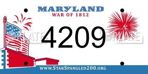 4209 Maryland License Plate