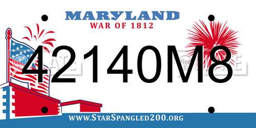 42140M8 Maryland License Plate