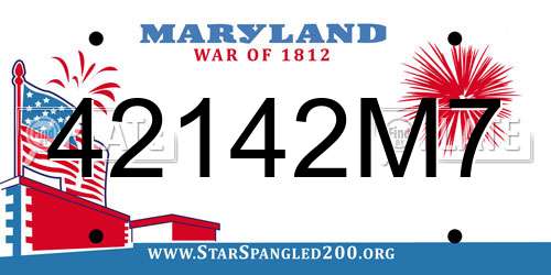 42142M7 Maryland License Plate