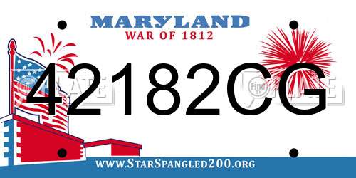 42182CG Maryland License Plate