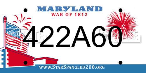 422A60 Maryland License Plate