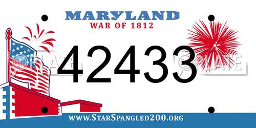 42433 Maryland License Plate