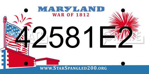 42581E2 Maryland License Plate