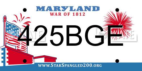 425BGE Maryland License Plate