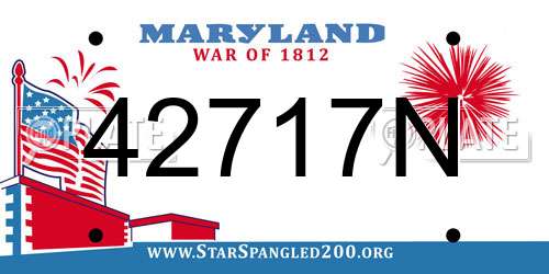 42717N Maryland License Plate