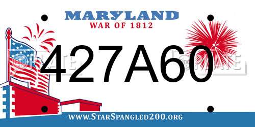 427A60 Maryland License Plate