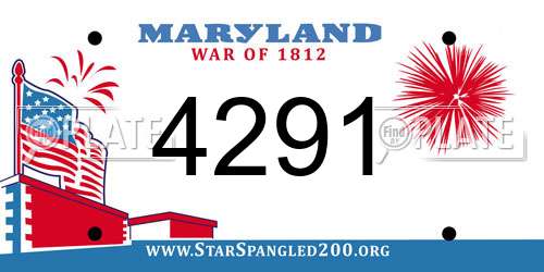 4291 Maryland License Plate