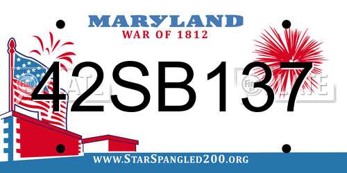 42SB137 Maryland License Plate