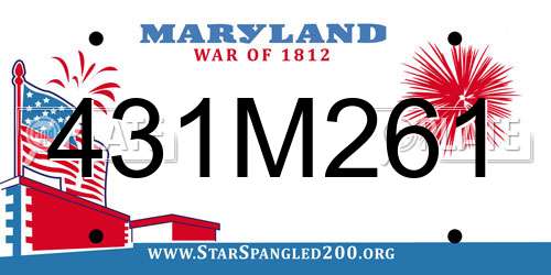 431M261 Maryland License Plate